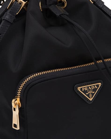 prada duet leather bag|prada nylon shoulder bag price.